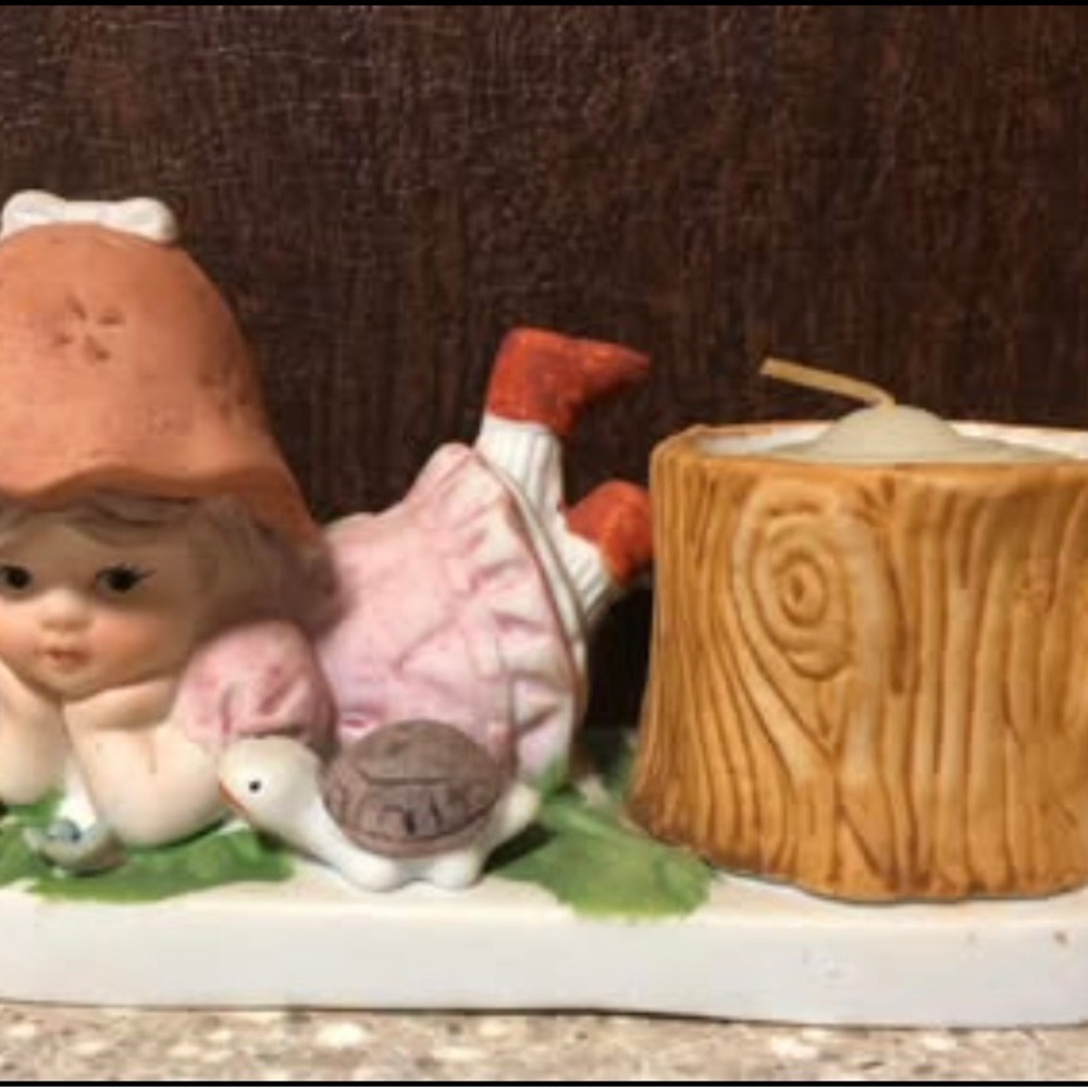 W.A. Stratford Bonnie Brite 1982 Japan Figurine Candle Holder